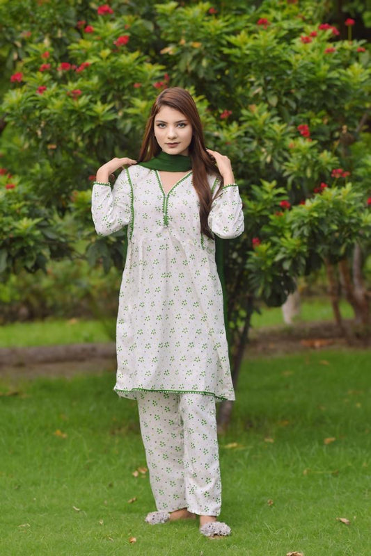 Azadi - 3 PCs Stitched Suit